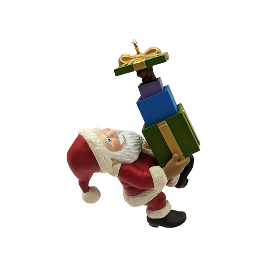 2001 Peek-a-Boo Present Hallmark Ornament (Santa Claus) QX8302 Image1