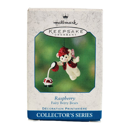 2001 Raspberry Hallmark Ornament (Fairy Berry Bears) QEO8565