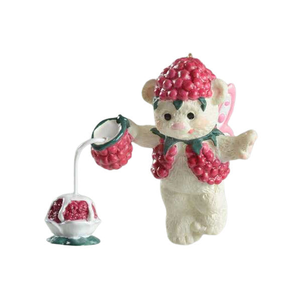 2001 Raspberry Hallmark Ornament (Fairy Berry Bears) QEO8565