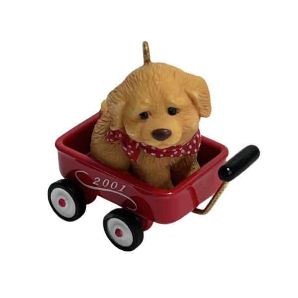 2001 Ready for a Ride Hallmark Ornament (Puppy) QXM5302