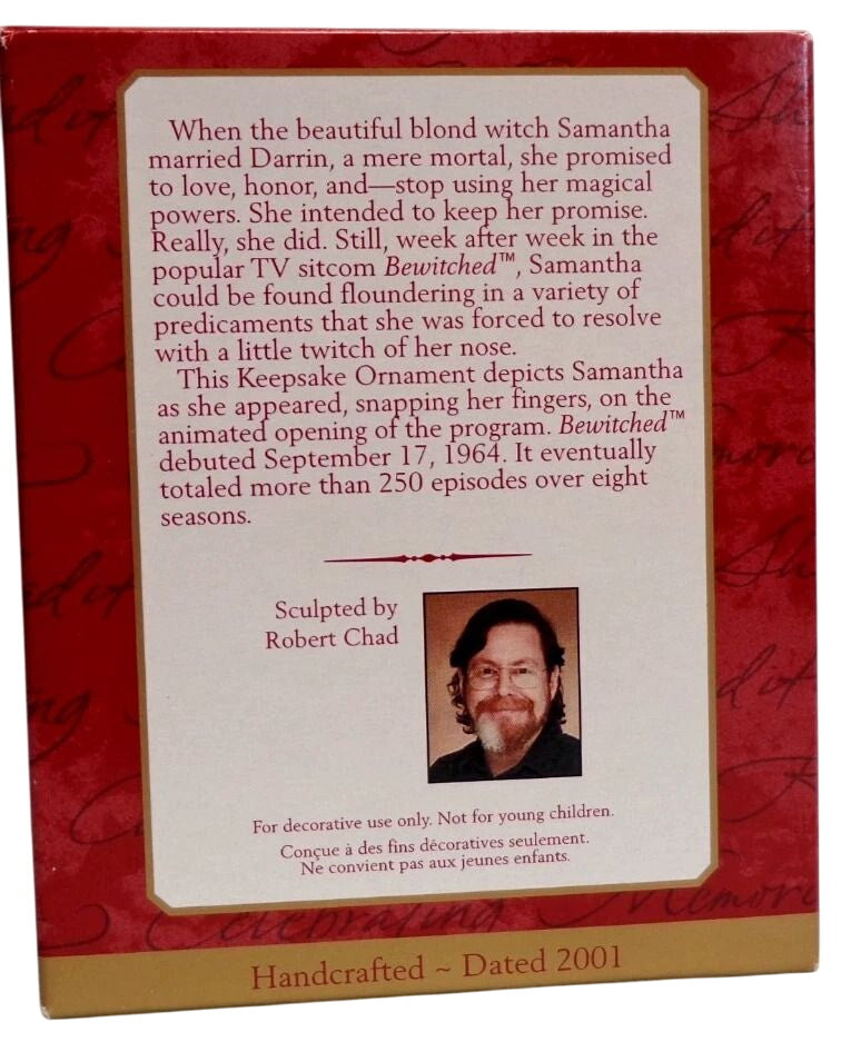 2001 Samantha "Sam" Stephens Hallmark Ornament (Bewitched) QXI6892