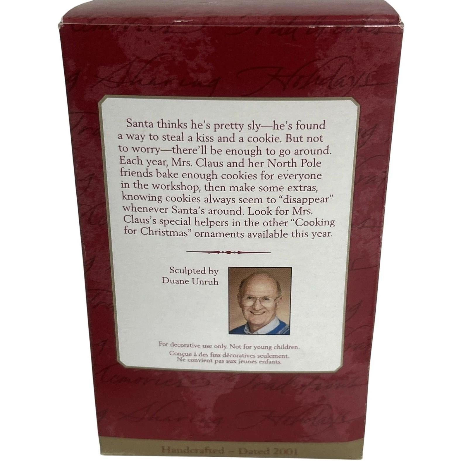 2001 Santa Cneaks a Sweet Hallmark Ornament (Cooking for Christmas) QX8862