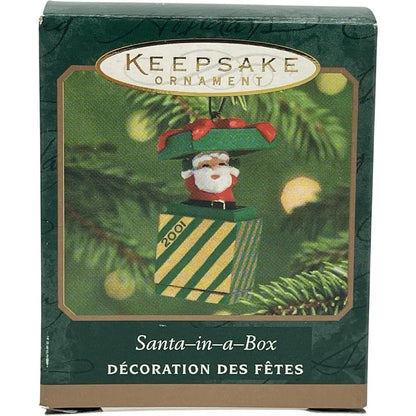 2001 Santa-in-a-Box Hallmark Ornament (Santa Claus) QXM5355