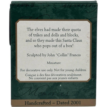 2001 Santa-in-a-Box Hallmark Ornament (Santa Claus) QXM5355
