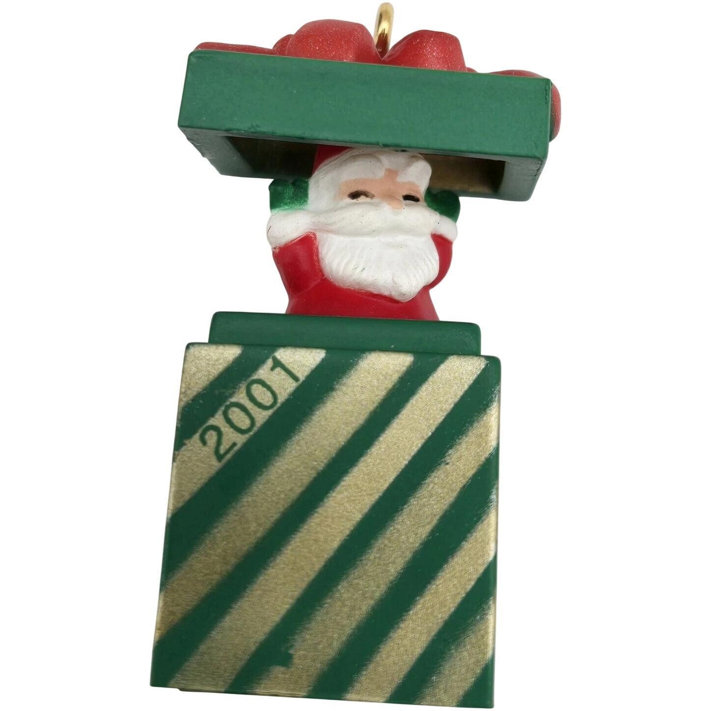 2001 Santa-in-a-Box Hallmark Ornament (Santa Claus) QXM5355