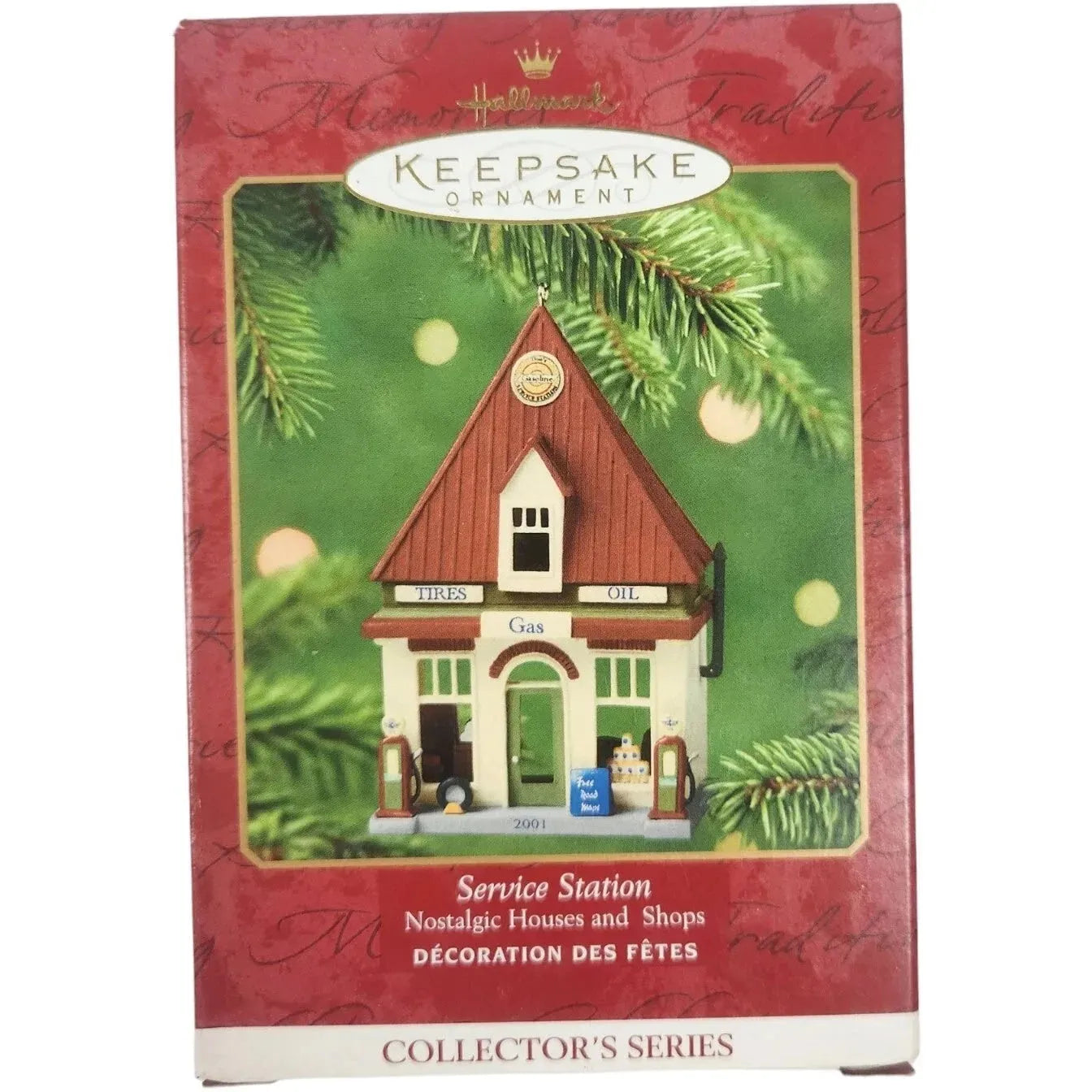 2001 Service Station Hallmark Ornament (Nostalgic Houses and Shops) QX8045