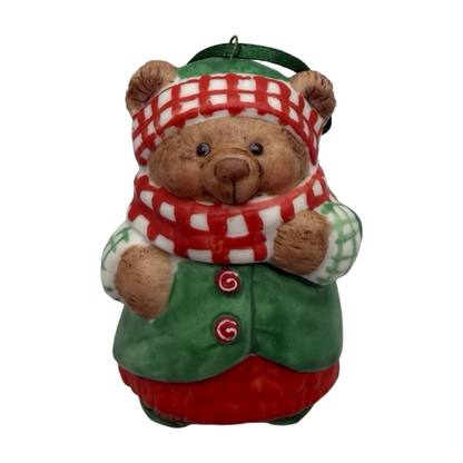 2001 Skating Sugar Bear Bell Hallmark Ornament (Bear) QX6005 Image1