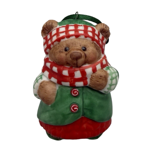 2001 Skating Sugar Bear Bell Hallmark Ornament (Bear) QX6005 Image1
