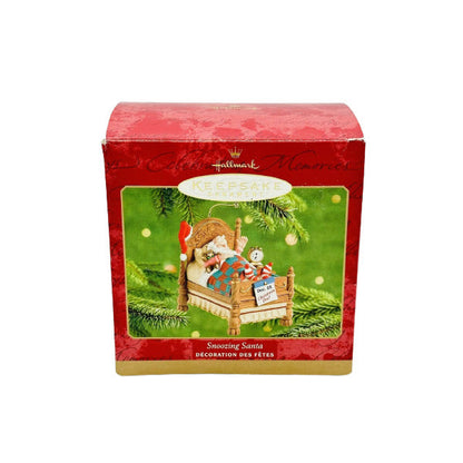 2001 Snoozing Santa Hallmark Ornament (Santa Claus) QX8165