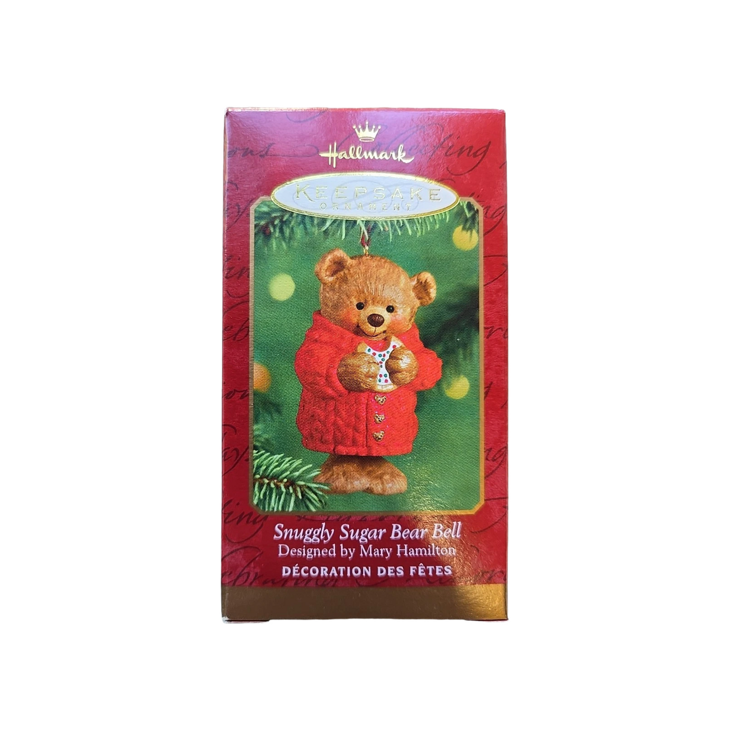 2001 Snuggly Sugar Bear Bell Hallmark Ornament (Teddy Bear) QX8922 Image2