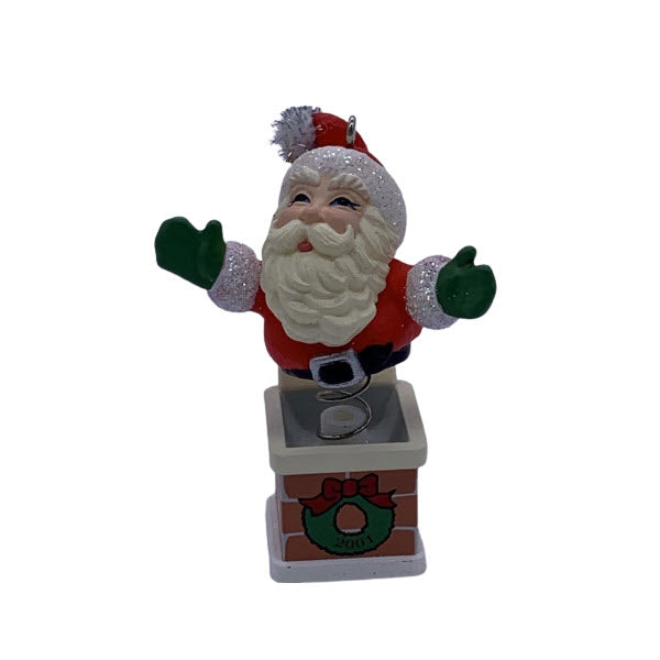 2001 Springing Santa Hallmark Ornament (Santa Claus) QX8085