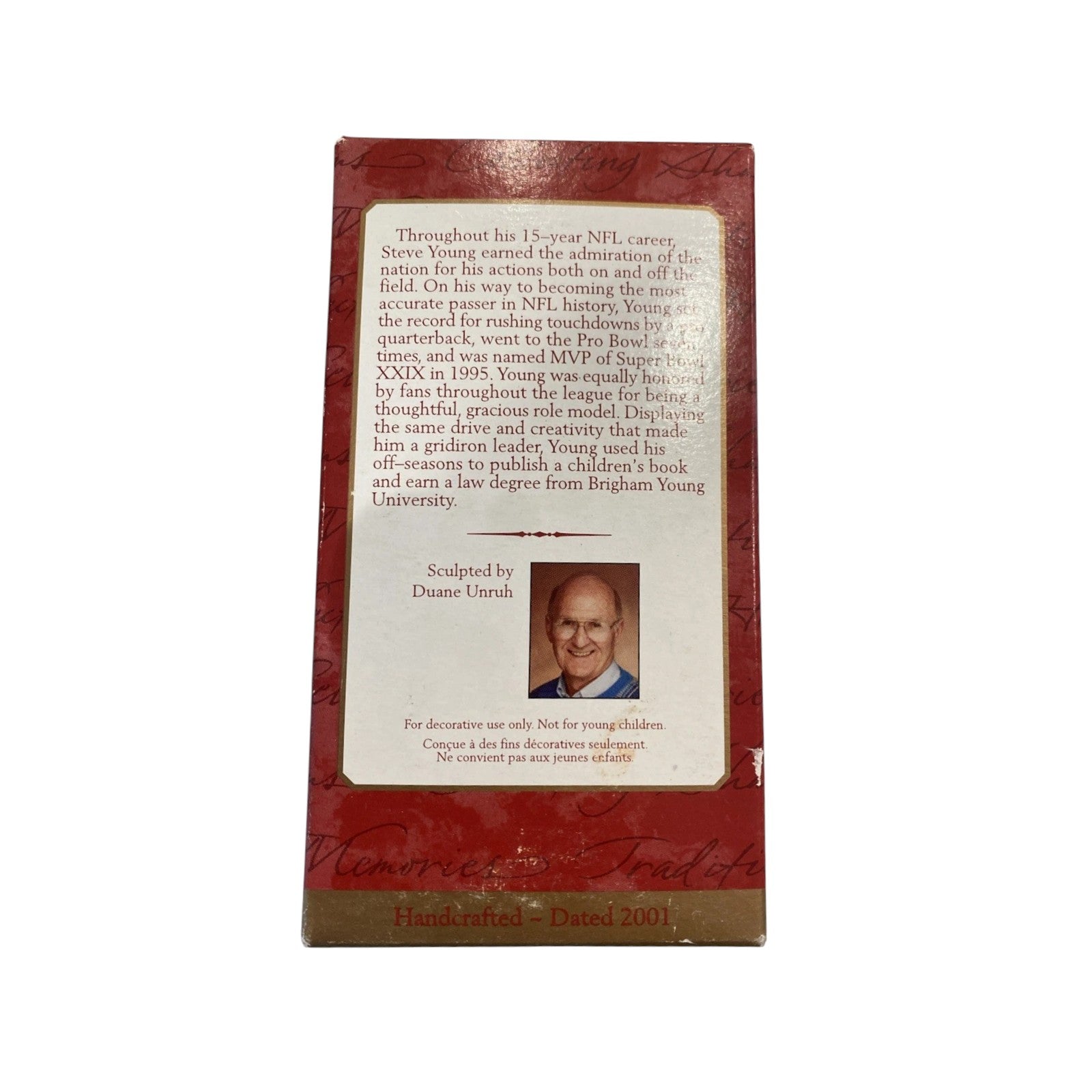 2001 Steve Young Hallmark Ornament (Football Legends) QXI6305 Image8