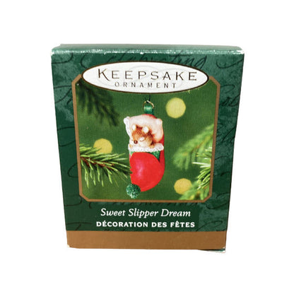 2001 Sweet Slipper Dream Hallmark Ornament (Mouse) QXM5345