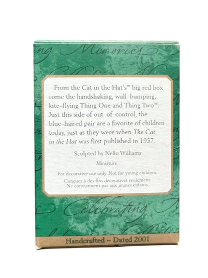 2001 Thing One and Thing Two Hallmark Ornament (Dr. Seuss) QXM5315