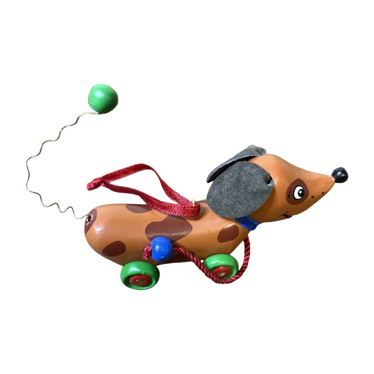 2001 Waggles Hallmark Ornament (Wooden Pull Toys) QX8945 Image1