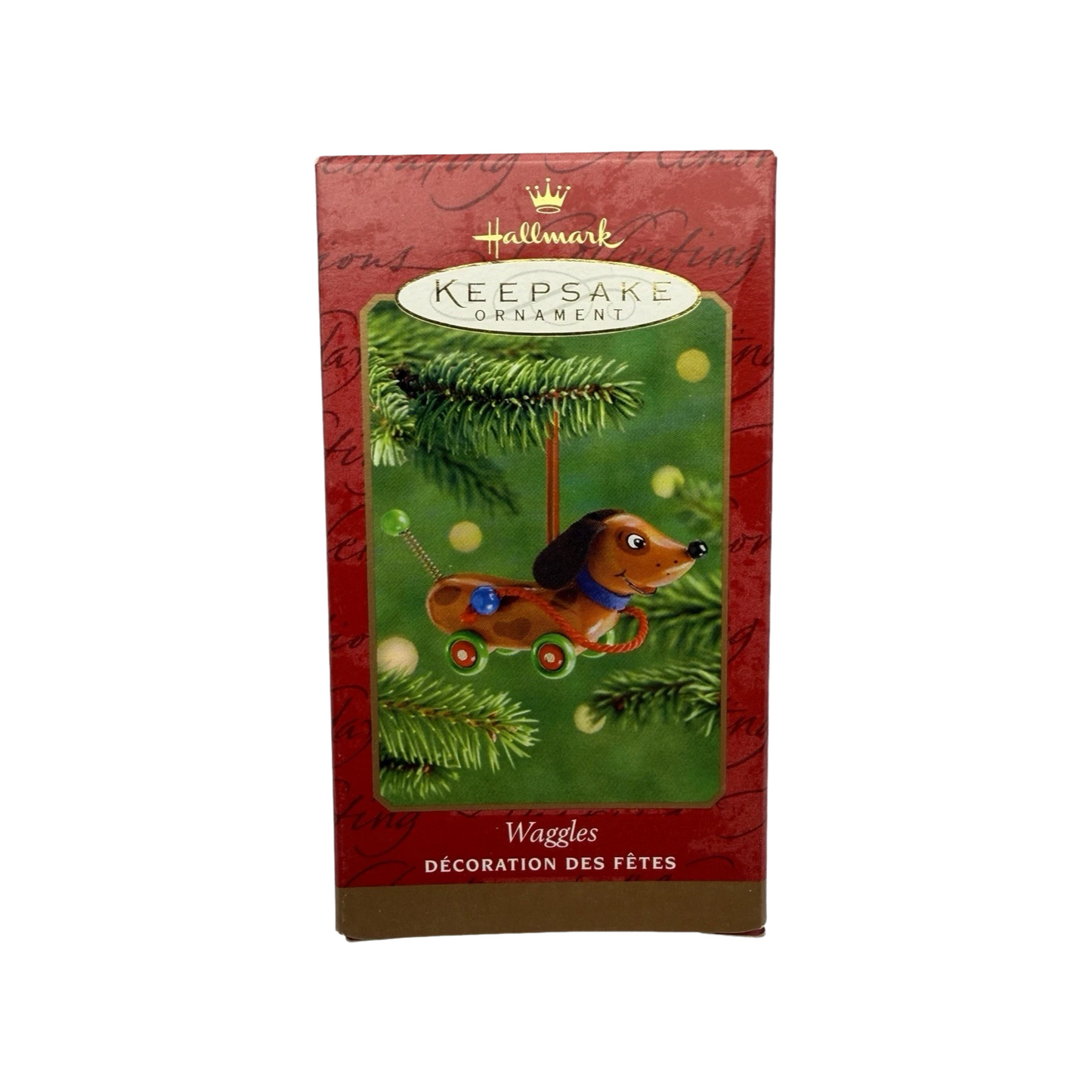2001 Waggles Hallmark Ornament (Wooden Pull Toys) QX8945 Image2
