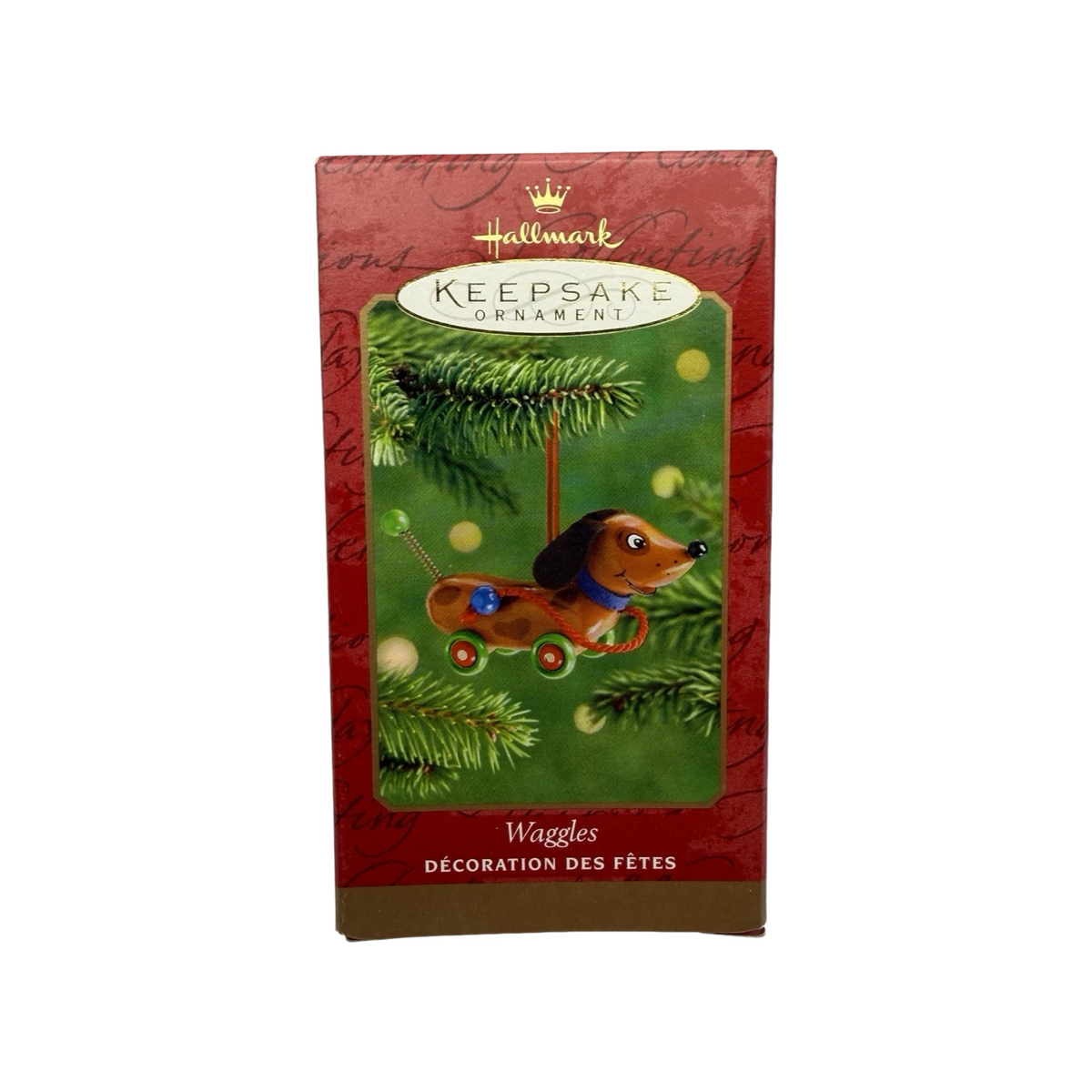 2001 Waggles Hallmark Ornament (Wooden Pull Toys) QX8945 Image2