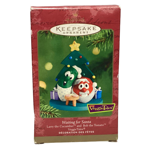 2001 Waiting for Santa Hallmark Ornament (VeggieTales) QXI6932