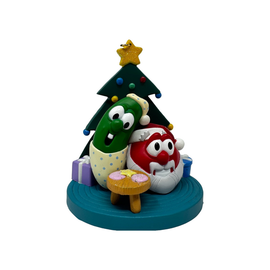 2001 Waiting for Santa Hallmark Ornament (VeggieTales) QXI6932 Image1