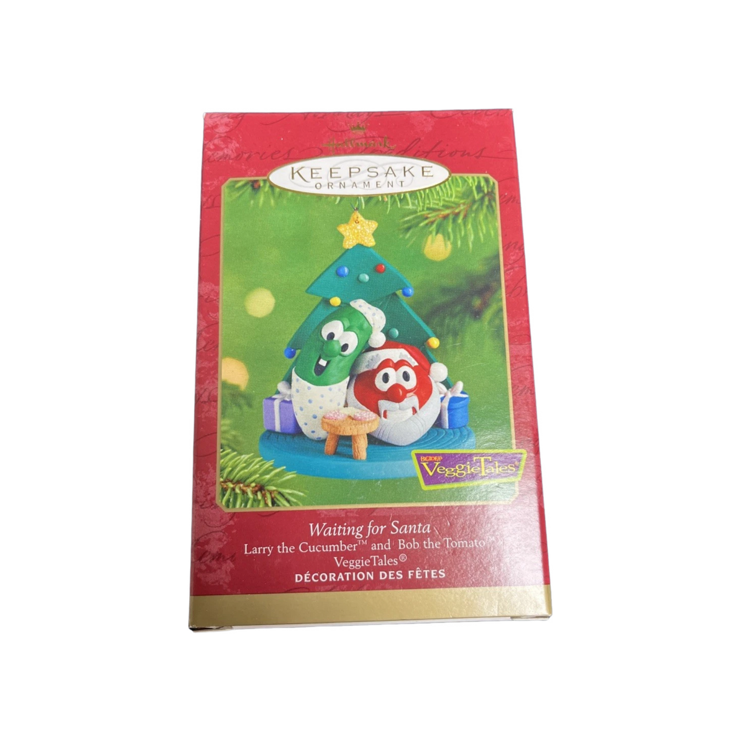 2001 Waiting for Santa Hallmark Ornament (VeggieTales) QXI6932 Image2