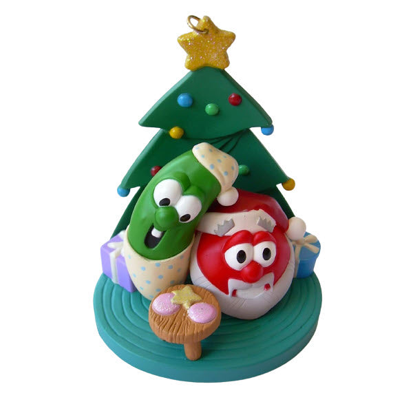 2001 Waiting for Santa Hallmark Ornament (VeggieTales) QXI6932