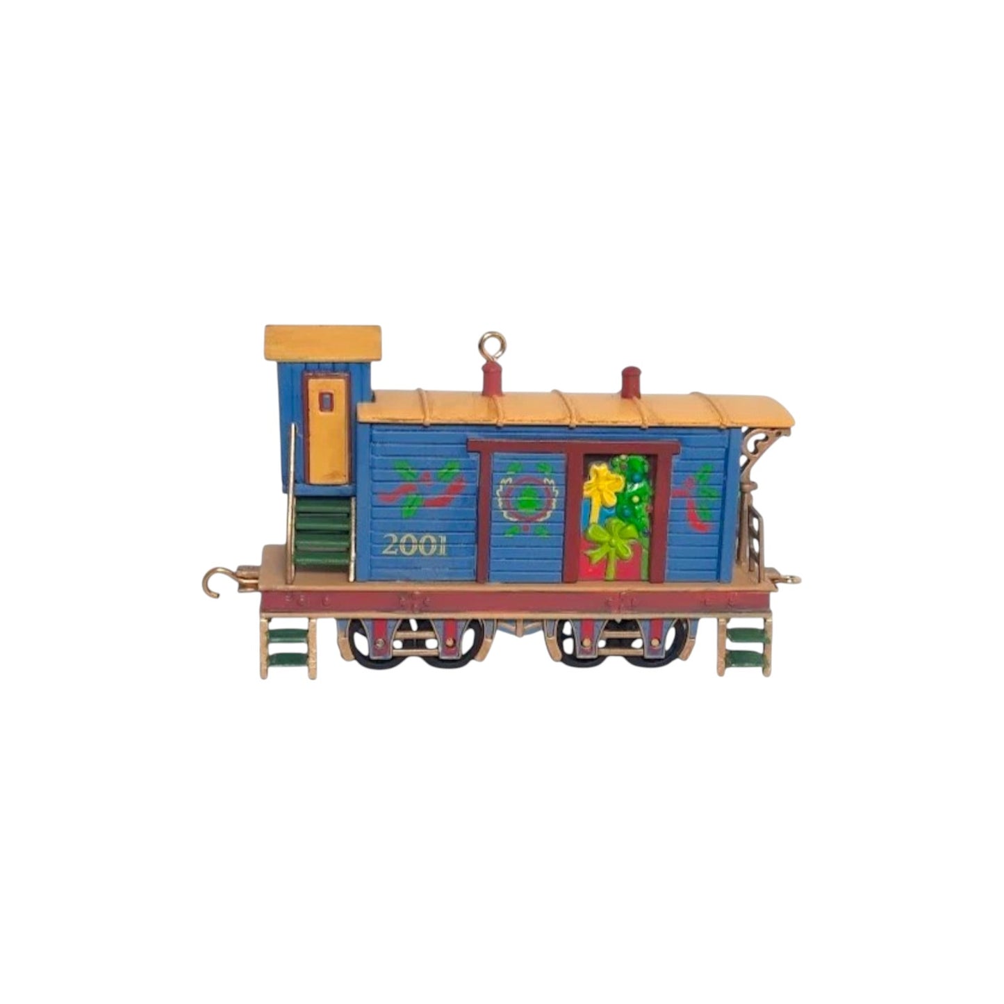 2001 Wonderland Express Train Boxcar (Wonderland Express) Carlton Cards Heirloom Ornament CXOR-100E Image1