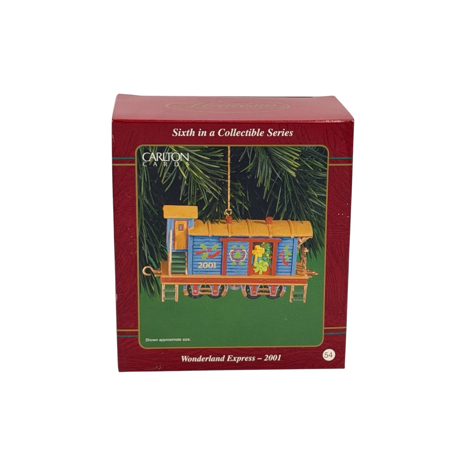 2001 Wonderland Express Train Boxcar (Wonderland Express) Carlton Cards Heirloom Ornament CXOR-100E Image2