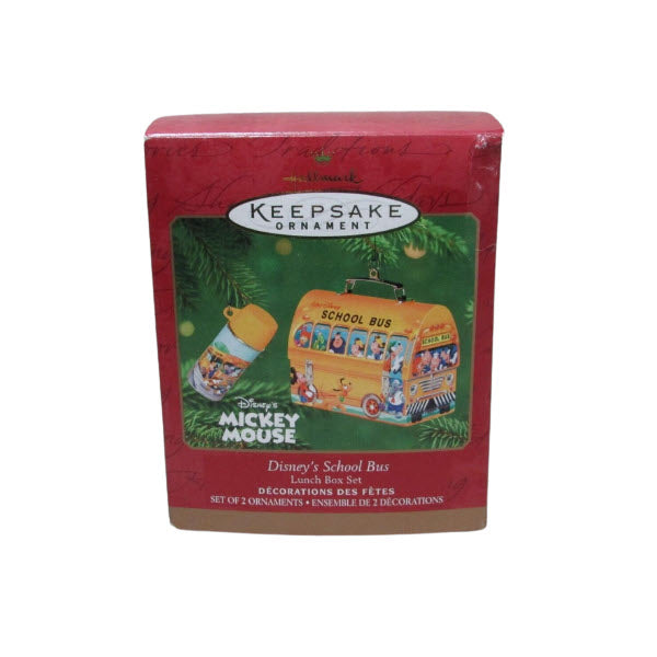2001Disney's School Bus Lunch Box Hallmark Ornament (Mickey Mouse & Friends) QXD4115