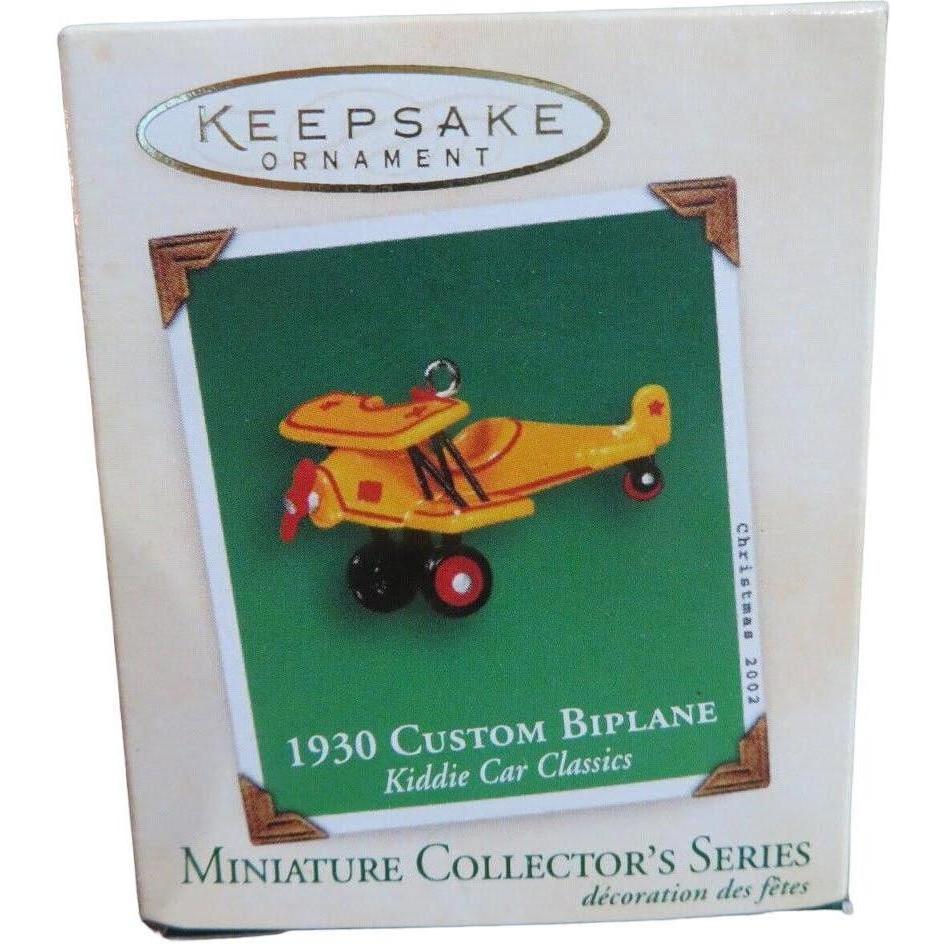 2002 1930 Custom Biplane Hallmark Ornament (Miniature Kiddie Car Classics) QXM4333