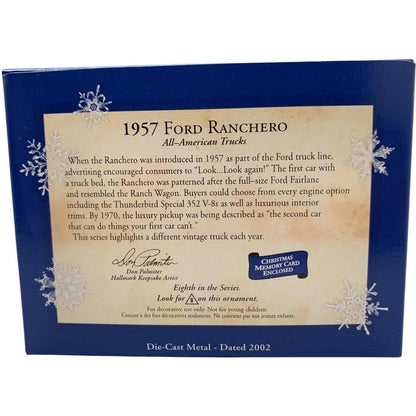 2002 1957 Ford Ranchero Hallmark Ornament (All-American Trucks) QX8066