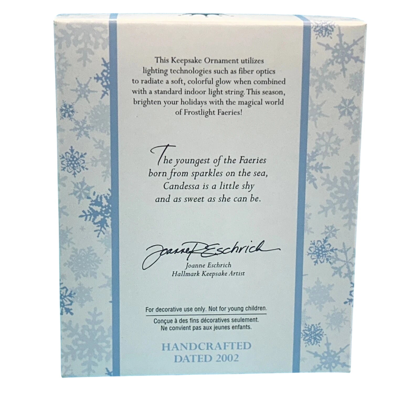 2002 Baby Candessa Hallmark Ornament (Frostlight Faeries) QP1676