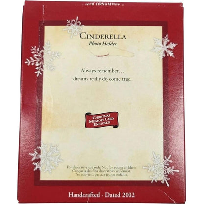 2002 Disney Cinderella Photo Holder Hallmark Ornament (Photo Holder) QXD4956