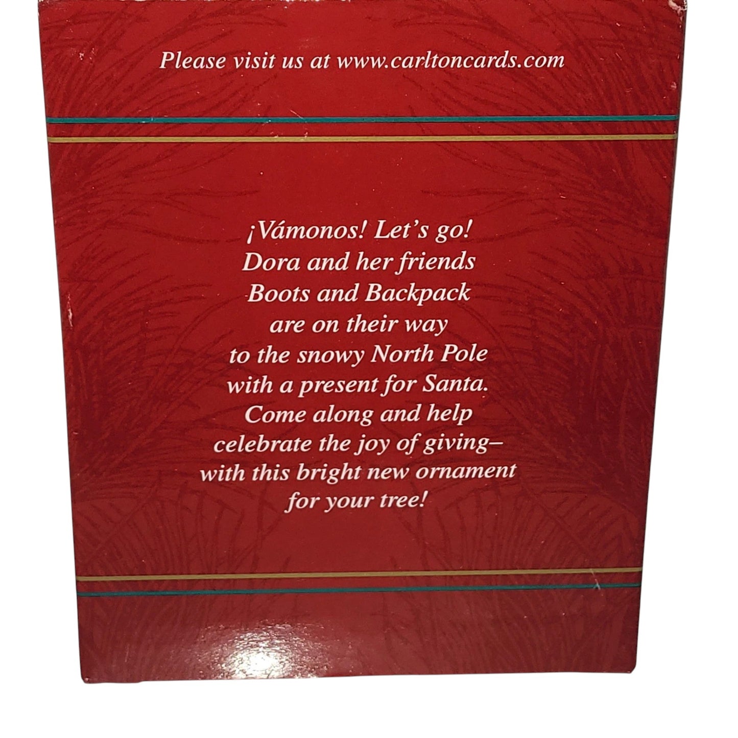 2002 Dora's Present for Santa Carlton Cards Ornaments (Nickelodeon) CXOR-083G