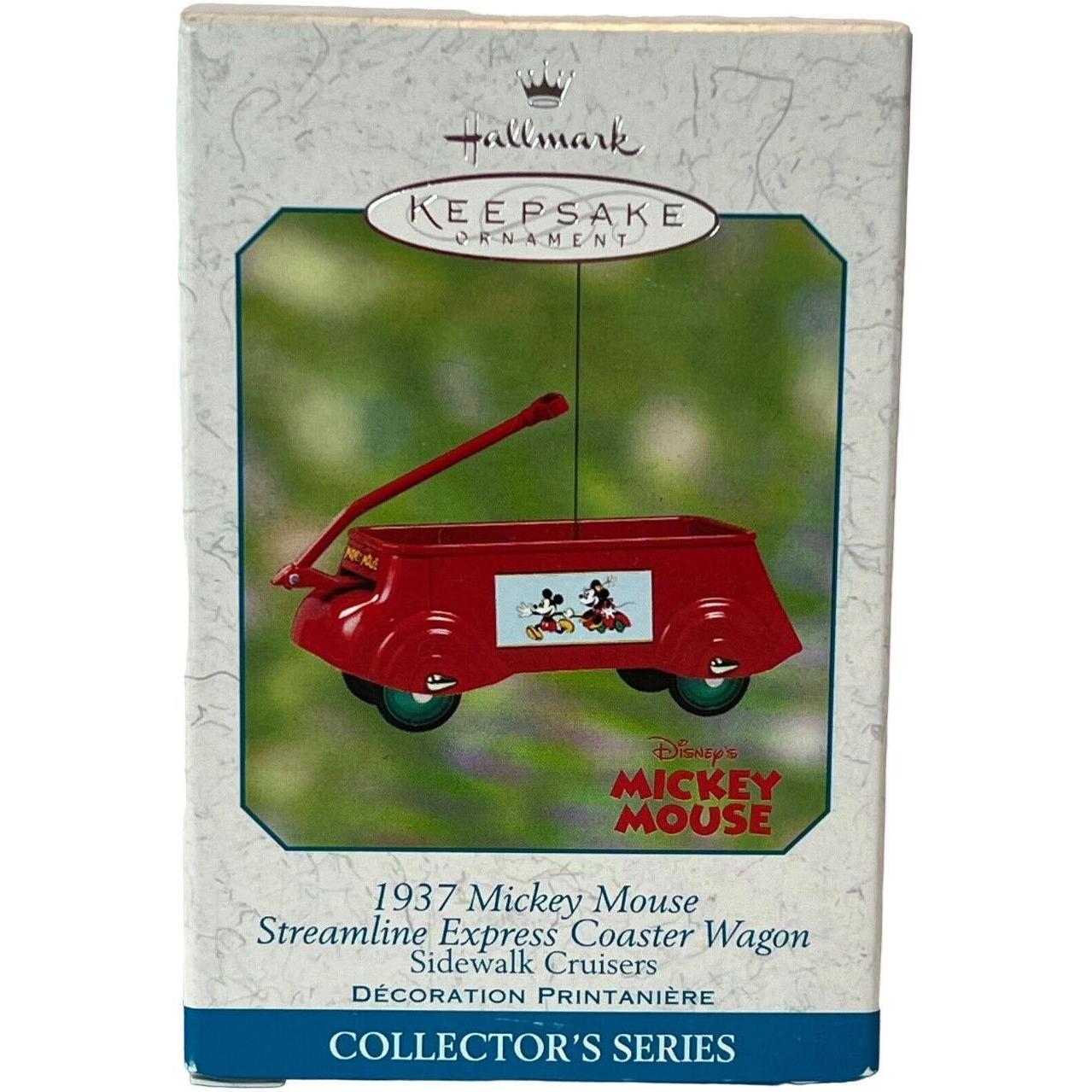 2002 Hallmark Ornament (1937) Mickey Mouse Streamline Hallmark Ornament (Sidewalk Cruisers) QEO8516