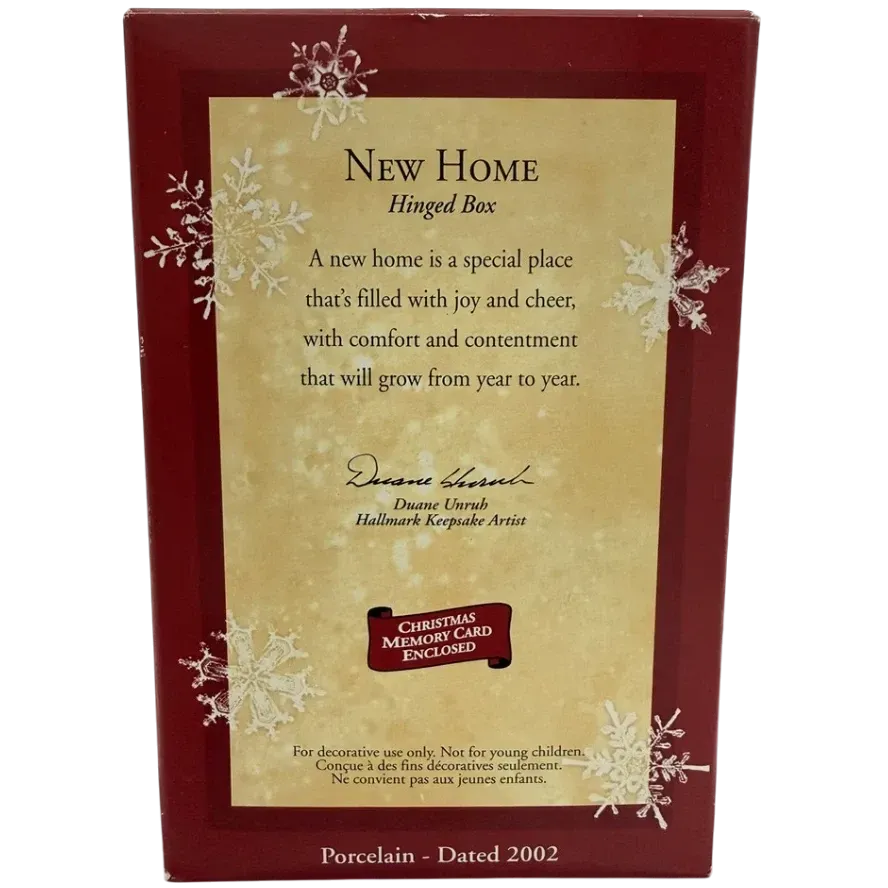 2002 New Home - Hinged Box Hallmark Ornament (New Home) QX8636