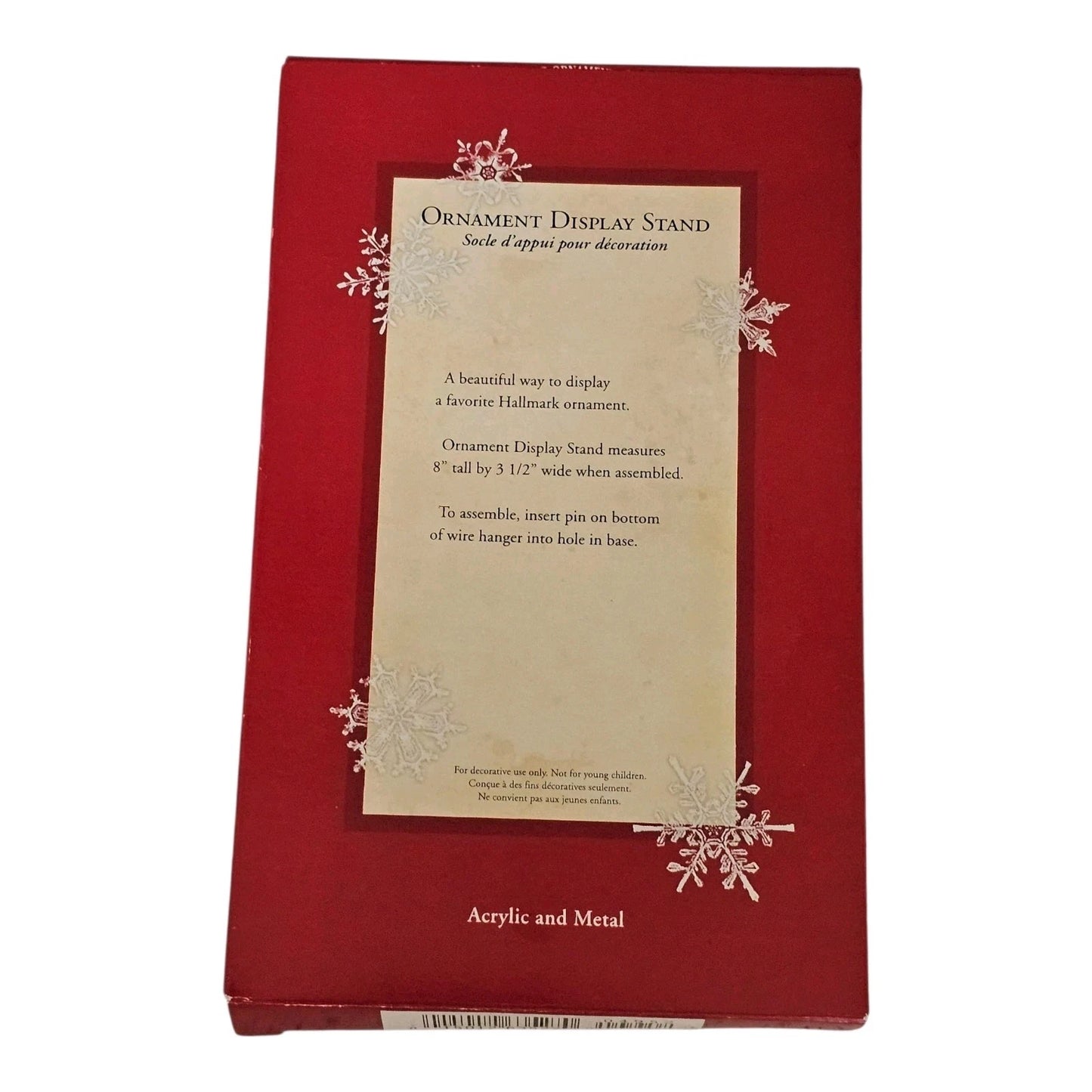 2002 Ornament Display Stand Hallmark Ornament (Snowflake) QX4952