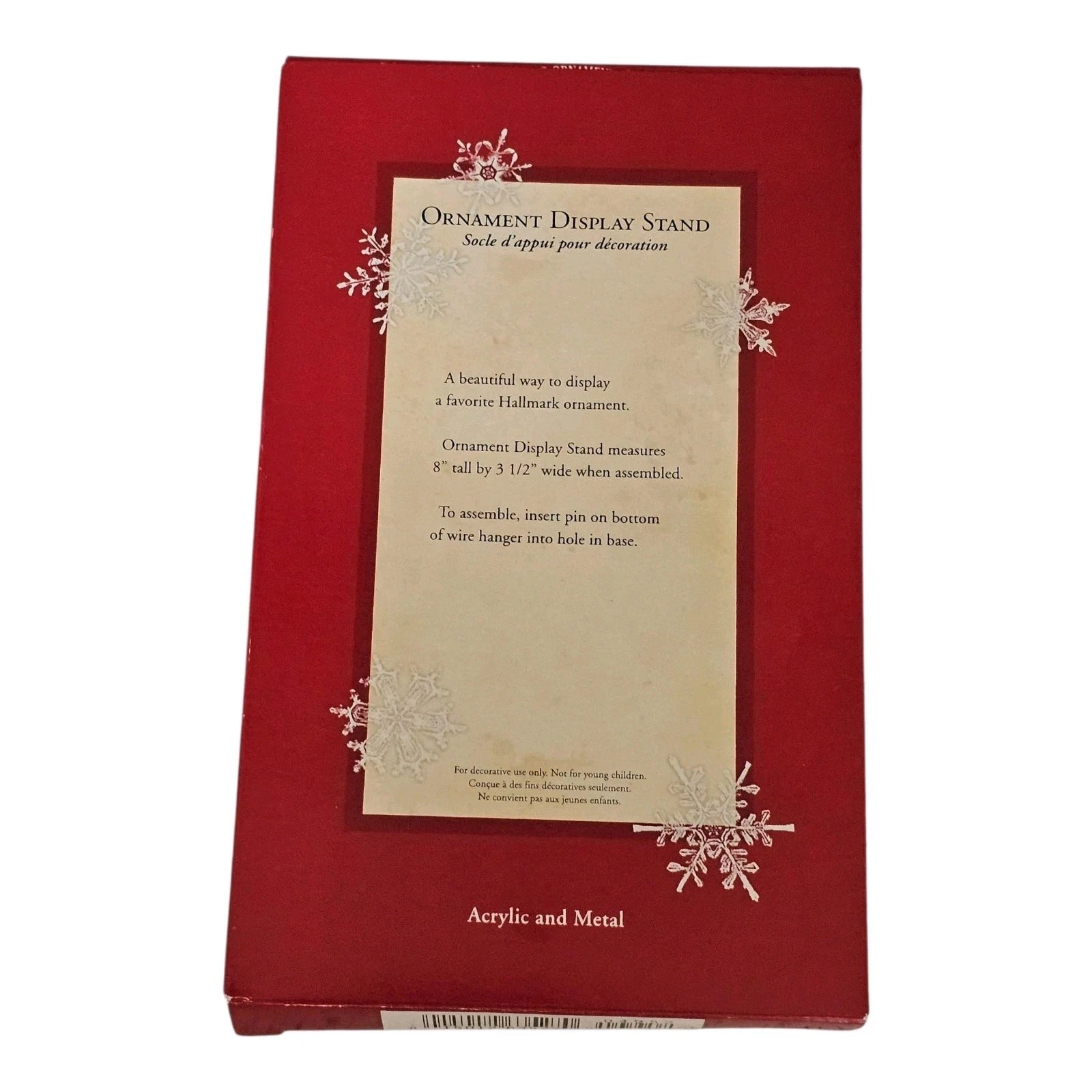 2002 Ornament Display Stand Hallmark Ornament (Snowflake) QX4952