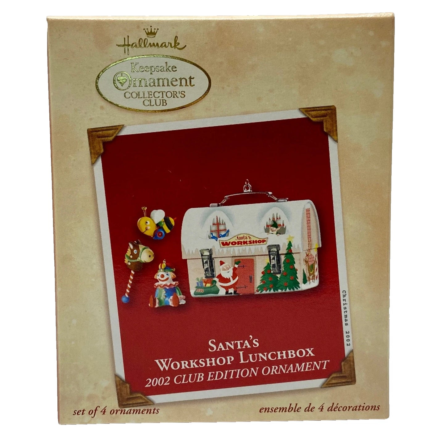 2002 Santa's Workshop Lunch Box Hallmark Ornament (Lunch Box) QXC4586