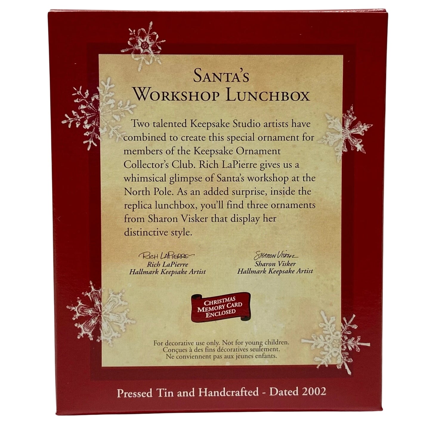 2002 Santa's Workshop Lunch Box Hallmark Ornament (Lunch Box) QXC4586