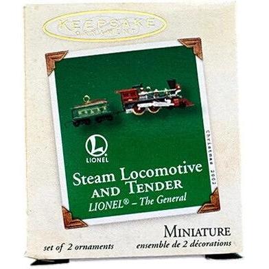 2002 Steam Locomotive & Tender Hallmark Ornament (Lionel) QXM4366