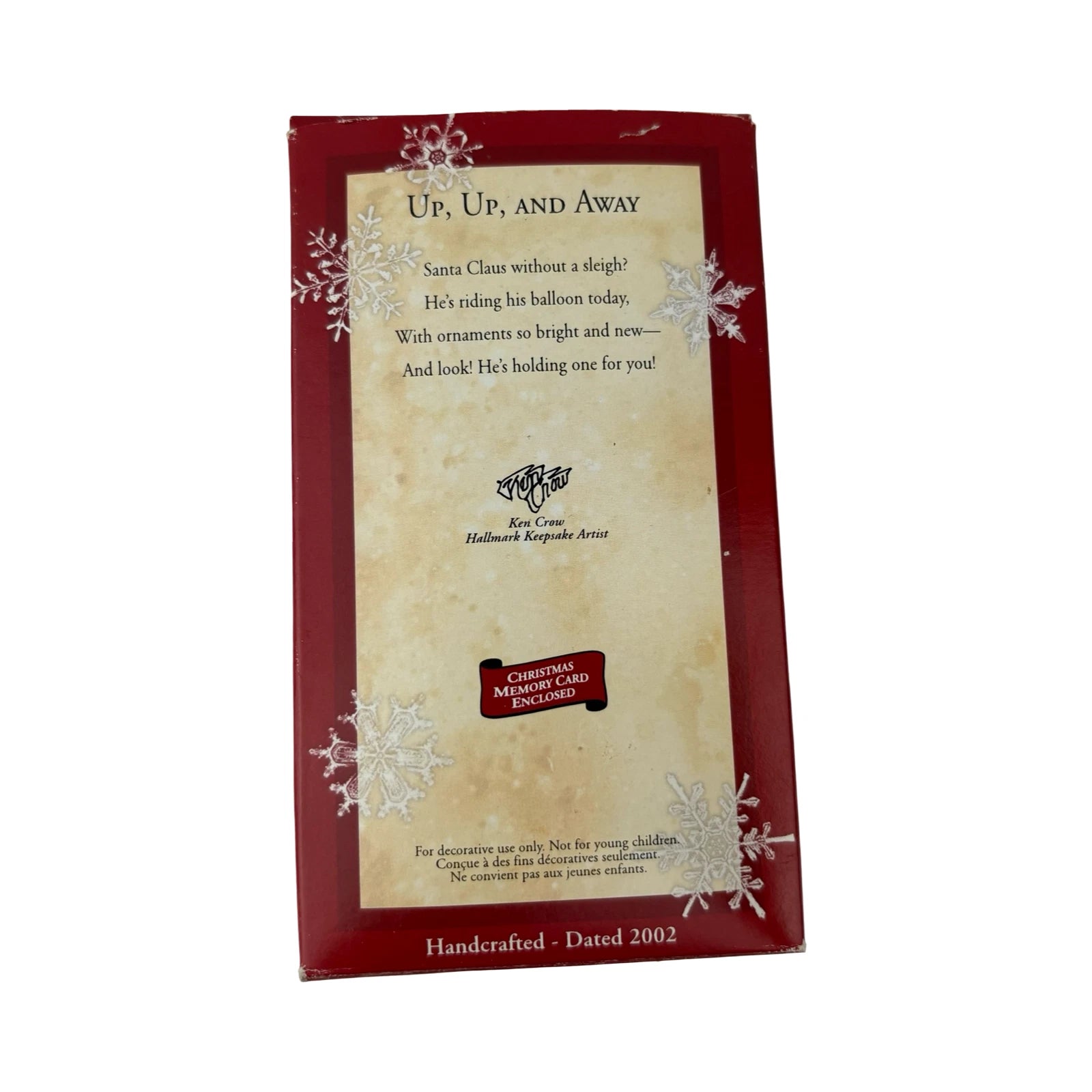 2002 Up, Up, And Away Hallmark Ornament (Santa Claus) QX8466