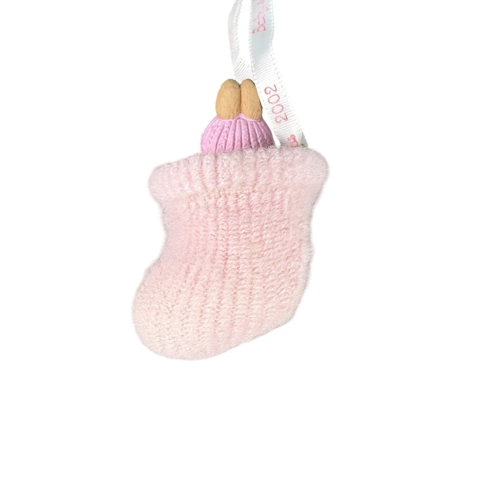 2002 Baby's First - Pink Bootie Hallmark Ornament (Baby's First Christmas) QX8806