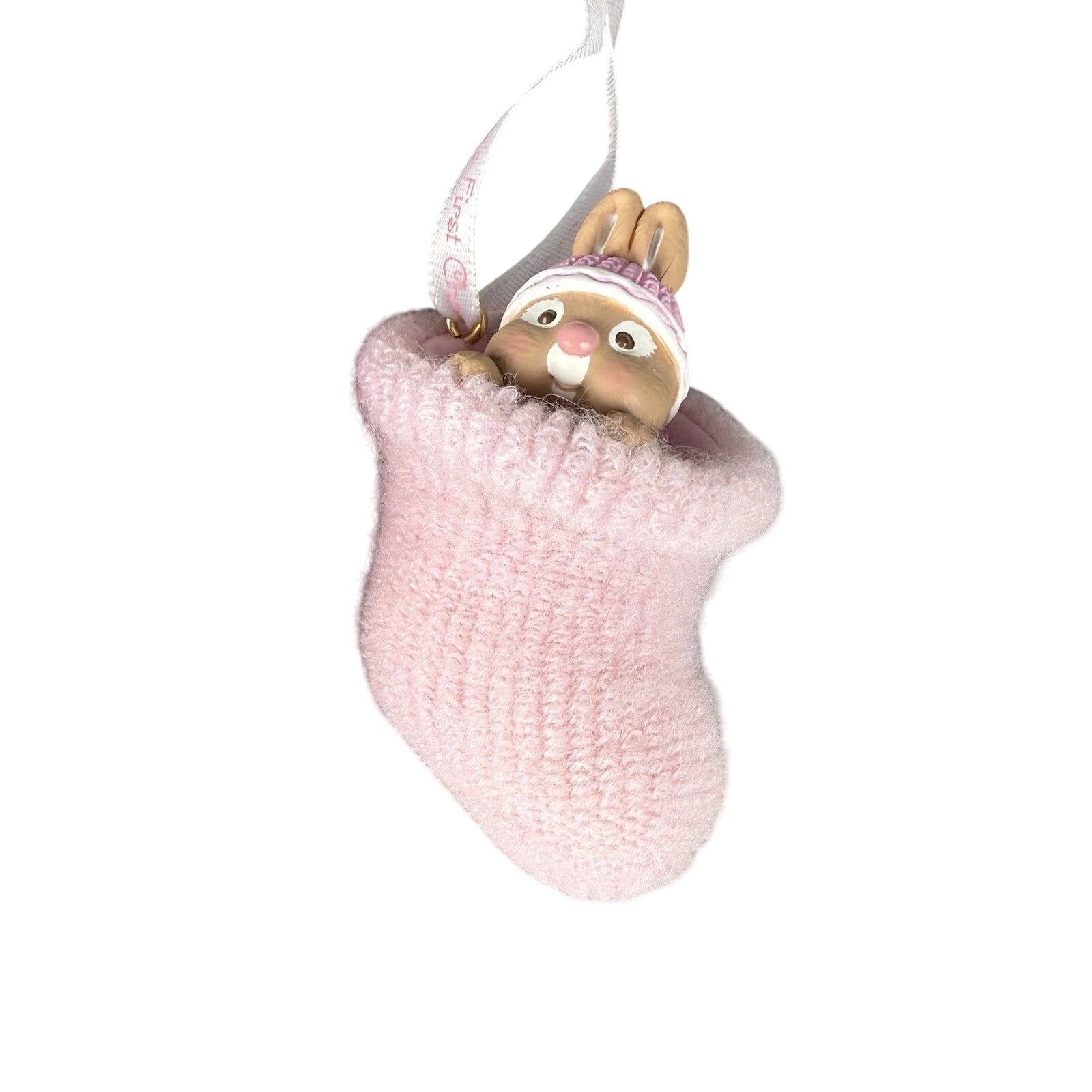 2002 Baby's First - Pink Bootie Hallmark Ornament (Baby's First Christmas) QX8806