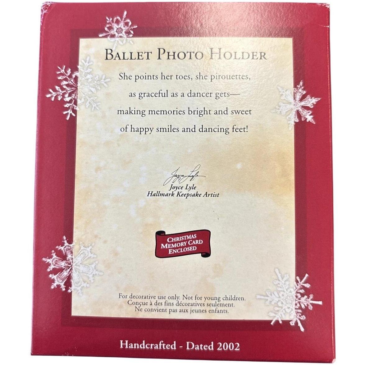 2002 Ballet Photo Holder Hallmark Ornament (Ballet) QX2873