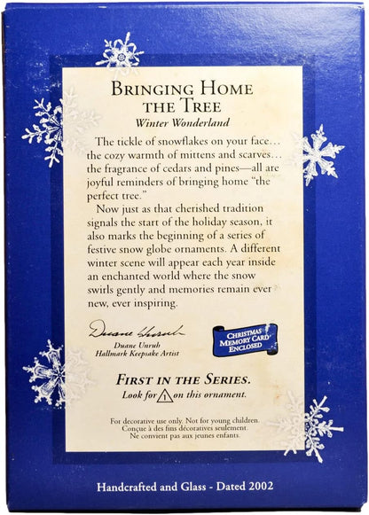 2002 Bringing Home The Tree Hallmark Ornament (Winter Wonderland) QX8186