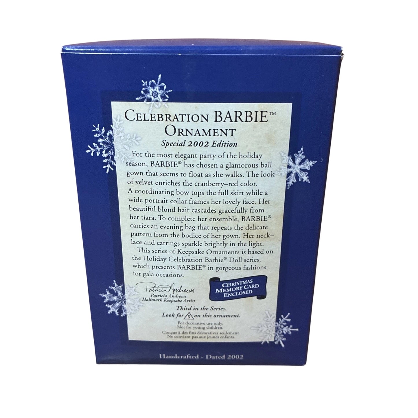 2002 Celebration Barbie Hallmark Ornament (Celebration Barbie) QXI8163
