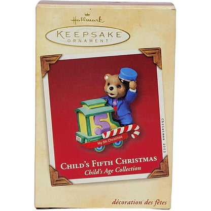2002 Child's Fifth Christmas Hallmark Ornament (Child's Age Collection) QX8346