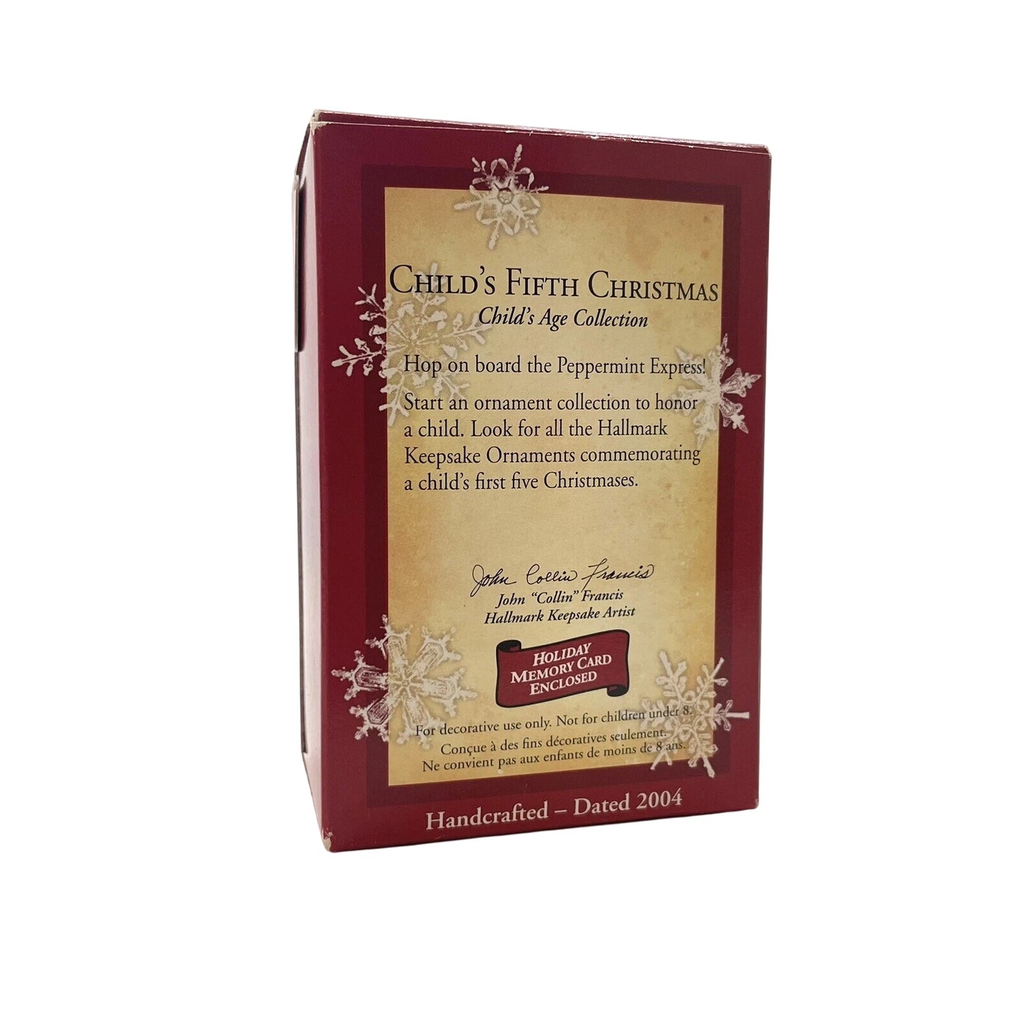 2002 Child's Fifth Christmas Hallmark Ornament (Child's Age Collection) QX8346