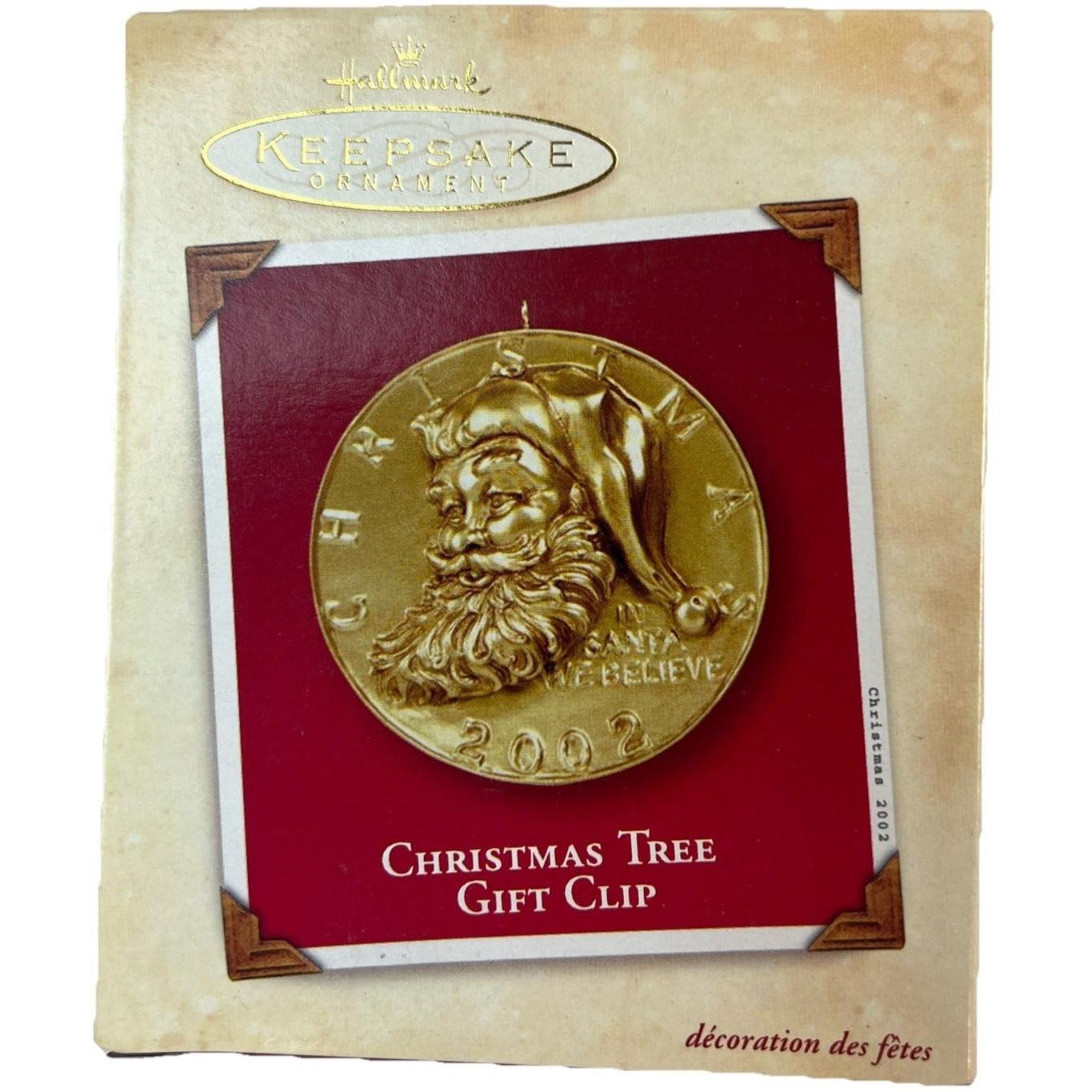 2002 Christmas Tree Gift Clip Hallmark Ornament (Santa Claus) QX2896