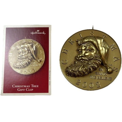 2002 Christmas Tree Gift Clip Hallmark Ornament (Santa Claus) QX2896